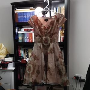 Red baker Silk Chiffon dress